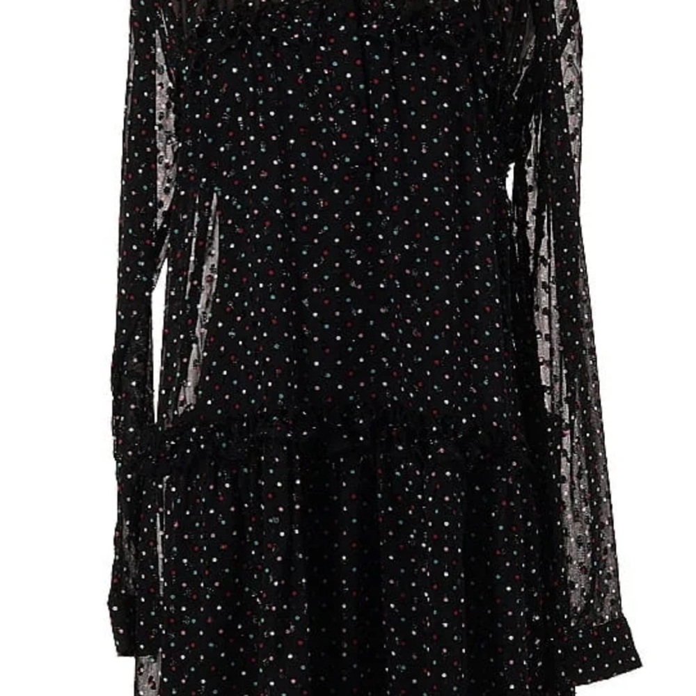 Elegant Black Patterned Dress